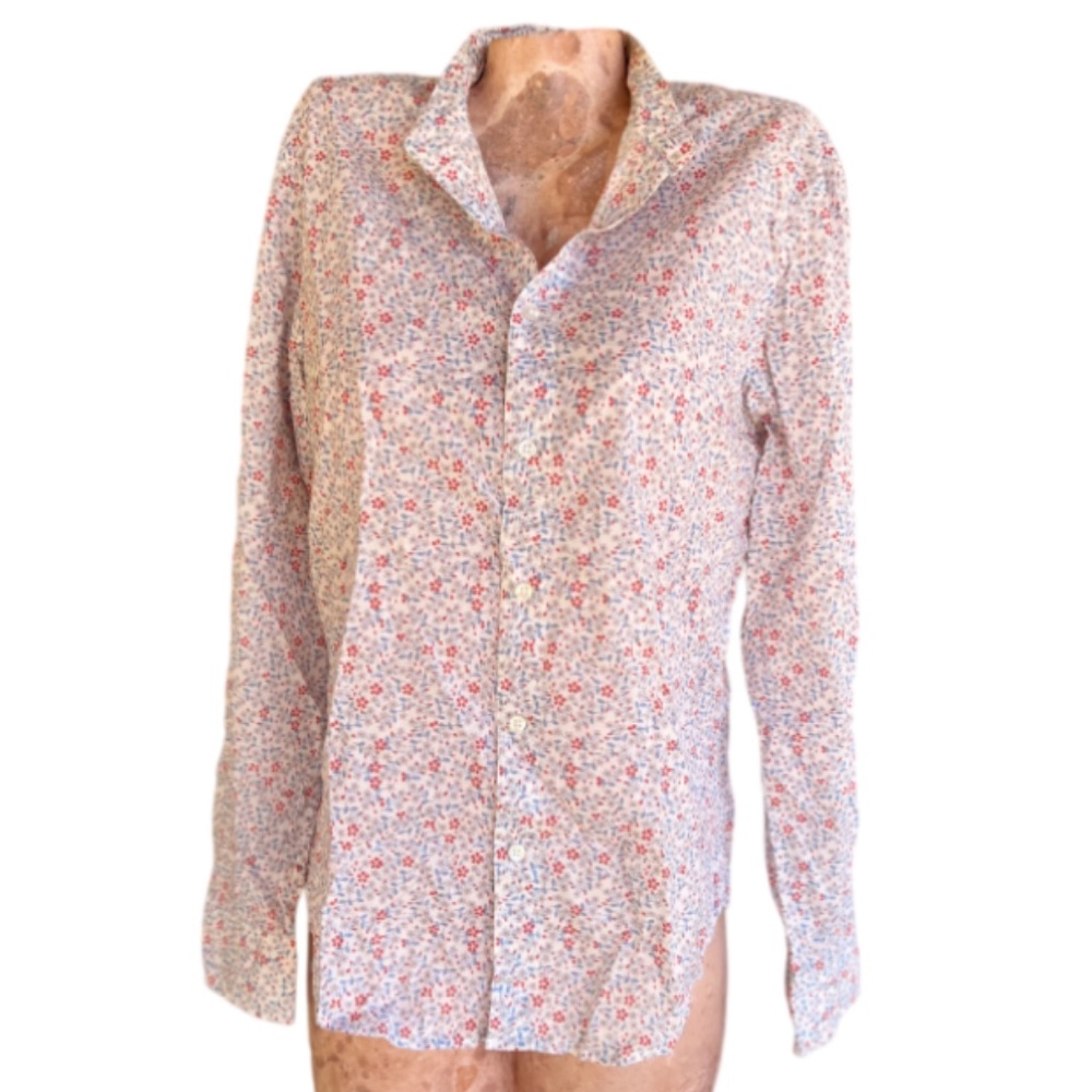Stile Benetton Button Down Floral 100% Cotton